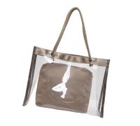 NVOQILIN Stylish Clear PVC Bag For Women Lightweight Beach Bag With Spacious Interior Shoulder Purse And Cosmetic Pouches Set Spacious PVC Daily