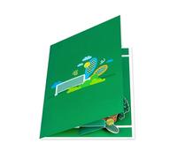 NVOQILIN Tennis Theme Popup Birthday Card Handmade Greeting Card with Envelope Unique for Dad Grandad Husband Men