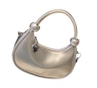 NVOQILIN Trendy 2025 Glossy Women Knotted Top Handle Crossbody Shoulder Bag With Detachable Chain Strap For Various Occasion Shoulder Bag For Travel
