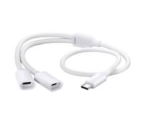 NVOQILIN Type C Splitter Charging Cable For Solar Security Camera Power Cord 5V/0.5A/1A/2A Power Supply 480Mbps Data