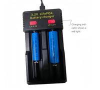 NVOQILIN Universals USB LiFePO4 Battery Charging For 14500 18650 26500 Multi Size 3.2V Cells With LED Lights