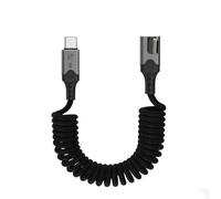 NVOQILIN USB5 Spring Cable 240W Charging 80Gbps Data Transfer 16K Display Type C Male to Male Braided Cord