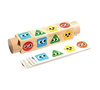 NVOQILIN Wooden Rotating Puzzle Educational Toy for Spatial Imagination Logical Skill Improve and Cognition Growth