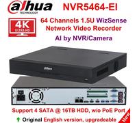 NVR5464-EI 64CH 4SATA 4K Dahua 32MP Network Video Recorder AI Face detection NVR