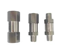 NVSFZGIYG 1/8" 1/4" 3/8" 1/2" 3/4" 1" Female Male One Way Check Valve Non-return Inline 304 Stainless Steel Water Gas Steam Oil(Male NPT,0.75 Inch)