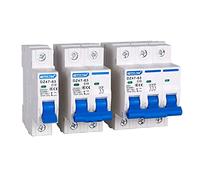 NVSFZGIYG 10pcs Din Rail Mount Breaking Capacity DZ47 1-4 Pole 20A/25A/32A 400V C Type Mini Circuit Breaker MCB 35mm(20a,3)