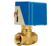 NVSFZGIYG 2 Way 3 Vertical Type Motor Operation Brass Electric Ball Valve 16bar VA-7010 Series 1/2" 3/4" 1" Fan Coil AC220V(Nc-3way-va-7010-25,1 Inch)