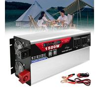 NVSFZGIYG Power Inverter Pure sine Wave 12V/24V to 110V/220V DC to AC Converter with Outlets 6 USB Ports and LCD Display(12Vto220V,1500W)