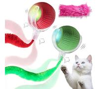 NVTED 2 PCS Interactive Cat Toys for Indoor Cats, Fast Rolling on Carpet Chirping and Motion Activated Cat Balls for Bored Indoor Cats