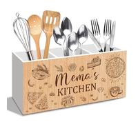 nvucamd Mema Gifts Kitchen Utensil Holder Counter Decor, Grandma Mema's Kitchen Countertop Organizer, Mothers Day Birthday Mema Gifts Cooking Utensil Holder for Grandma Counter Accessories
