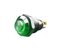 NVVVNX 1pc 10mm Metal Push Button Switch with LED Indicator Self-locking Latching 4pins High Head 3v5v12v24v220v(Green,220V)