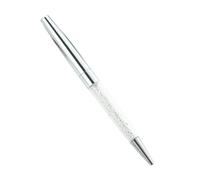 NVVVNX 50Pcs/Lot Crystal Ballpoint Pen Stationery Office School Supply Twist Open Metal Roller Rose Gold Free Customized Logo Name(Silver,Black)