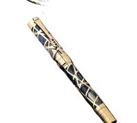 NVVVNX City Light Hollow Gift Business Pen Piston Ink Absorbing Transparent Resin Inner Sleeve Writing Pen(A7,0.38MM)
