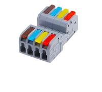 NVVVNX Docking Mini Quick Wire Connector Universal Compact Electrical Wiring Connectors Push-in Butt Conductor Terminal Block(DF-2604D-4C,1Pcs)