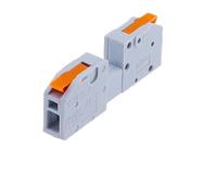 NVVVNX Docking Mini Quick Wire Connector Universal Compact Electrical Wiring Connectors Push-in Butt Conductor Terminal Block(DF-2604D-1,5Pcs)