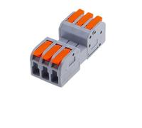 NVVVNX Docking Mini Quick Wire Connector Universal Compact Electrical Wiring Connectors Push-in Butt Conductor Terminal Block(DF-2604D-3,5Pcs)