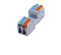 NVVVNX Docking Mini Quick Wire Connector Universal Compact Electrical Wiring Connectors Push-in Butt Conductor Terminal Block(DF-2604D-2C,5Pcs)