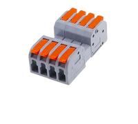 NVVVNX Docking Mini Quick Wire Connector Universal Compact Electrical Wiring Connectors Push-in Butt Conductor Terminal Block(DF-2604D-4,1Pcs)