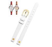 NVVVNX Fashion Genuine leather watchband for fossil ES4340 ES4119 ES4000 3745 3861 4026 Women bracelet Wrist strap 8mm with screw(White gold)