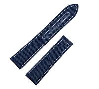NVVVNX For Omega Strap 300 AT150 Fabric Leather AQUA TERRA 150 Watchband Deployment Buckle 20mm 22mm Nylon Canvas Watch Band(Blue No buckle,22mm)