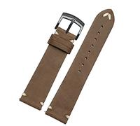 NVVVNX Genuine Leather Watchband For Citizen BM8475-26E 00F00X wristband 20mm 22mm black brown Soft cowhide bracelet(Dark brown black,20mm)
