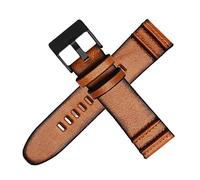 NVVVNX Genuine Leather watchband for Diese DZ4323 4318 1657 7413 725 watch strap 22mm 24mm 26mm 28mm Police Retro brown original style(C-brown black,26mm)