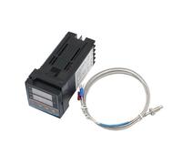 NVVVNX REX-C100 digital temperature controller thermostat relay output + K type thermocouple sensor 48 x 48(Color:REX-C100 2 Meters,Size:SSR Output)