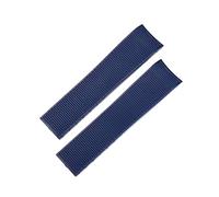 NVVVNX Rubber Silicone Watch Strap for Longines master Conquest HydroConquest L3 Watchband 21mm Waterproof Watchband(Blue no clasp)