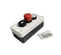 NVVVNX UP/DOWN Arrows With Emergency Stop Hoist Roller Door Lorry Tail Lift Double Insulated 2 N/O Contacts Push Button Switch Box