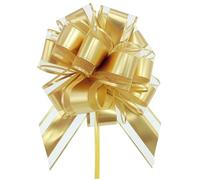 Nvwa Kiro 8Pcs Gold Bows for Gift Wrapping, 6 Inch Gift Bows For Presents, Large Pull Bows for Wedding Christmas Birthday Party Gift Baskets or Valentine's Day Flower Gift Boxes Decoration (Gold)