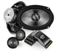 NVX® XSP69KIT 6x9 Car Speakers, 600W Max, 300W RMS, 2-Way Component System w/ 1" Silk Dome Tweeters & Passive X-Overs, Easy to Install in Cars/Trucks/Doors (Pair)