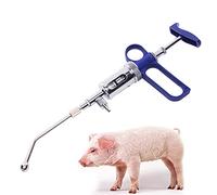 NVYAZJ Livestock Syringe 10ml, Multifunction Adjustable Continuous Liquid Dispenser, Two-in-one Administration and Injection, Livestock Stainless Steel Feeding Gun for Veterinarians to Feed Medicine