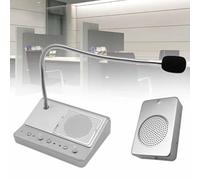 NVYAZJ Window Speaker, High Power Microphone Dual-Way Intercom, Noise Reduction Adjustable Volume, One-button Mute Function for Business, Office, Counter, Bank and Station