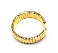 NVYRFS 12mm 14mm 16mm 18mm 20mm 22mm Elastic Stretch Expand Stainless Steel Watch Band Universal Metal Watch Strap Silver Gold Bracelet(Gold,20mm)