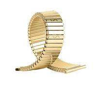 NVYRFS 12mm 14mm 16mm 18mm 20mm Stainless Steel Elastic Stretch Strap Metal Retractable Silver Gold Strap Wristband With Tool(Gold,20mm)