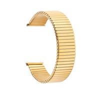 NVYRFS 12mm 14mm 16mm 18mm 20mm Stainless Steel Elastic Watch Strap Metal Stretch Expansion Watch Band Men Women Universal Wristband(Gold,20mm)