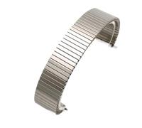 NVYRFS Metal Elastic Stretch Watch Band Adjustable Width Stainless Steel Expansion Replacement Strap Universal Wristband Accessorie(Silver,Brushed)