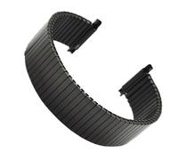 NVYRFS Metal Elastic Stretch Watch Band Adjustable Width Stainless Steel Expansion Replacement Strap Universal Wristband Accessorie(Black,Polished)