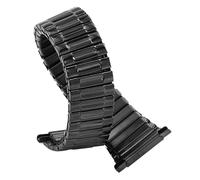 NVYRFS Metal Expansion Watch Band Adjustable Width Stainless Steel Elastic Stretch Replacement Strap Men Women Wristband Accessories(Black)