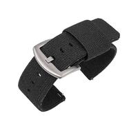 NVYRFS Nylon Woven Elastic Quick Release Strap 18mm 20mm 22mm 24mm Men's Sports Wristband Replacement Watch Band(Black-Silver,22mm)