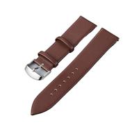 NVYRFS Soft Ultra-thin Leather Watch Strap Universal Replaceable Band Bracelet Stainless Steel Buckle With Tool(Brown,16mm)