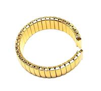 NVYRFS Stainless Steel Elastic Strap 12mm 14mm 16mm 18mm 20mm 22mm Stretch Expansion Metal Watch Band Men Women Wristband Accessories(Gold,22mm)