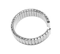 NVYRFS Stainless Steel Elastic Strap 12mm 14mm 16mm 18mm 20mm 22mm Stretch Expansion Metal Watch Band Men Women Wristband Accessories(Silver,12mm)