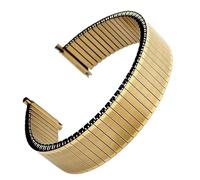 NVYRFS Stainless Steel Elastic Strap 16/17/18/19/20/21/22mm Stretch Expansion Metal Watch Band Men Women Wristband Accessories(Gold,22mm)