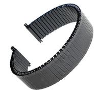 NVYRFS Stainless Steel Elastic Strap 16/17/18/19/20/21/22mm Stretch Expansion Metal Watch Band Men Women Wristband Accessories(Black,17mm)