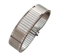 NVYRFS Stainless Steel Elastic Strap 16/17/18/19/20/21/22mm Stretch Expansion Metal Watch Band Men Women Wristband Accessories(Silver,20mm)