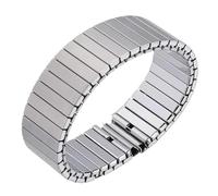 NVYRFS Stainless Steel Elastic Watch Strap Stretch Watch Strap 14mm 16mm 18mm 20mm 22mm Watch Strap Men's Women's Wristband Metal Retractable Watch Strap Watch Accessories(Silver-22mm,XS-122mm)