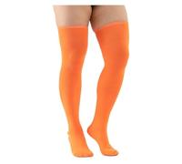 NVYRFS Thigh High Socks Women Plus Size Stockings Oversized Knee High Sock Big Long Socks(Orange)