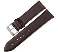 NVYRFS Universal Soft Thin Leather Watchband Quick Release Replaceable Strap Stainless Steel Buckle Bracelet For Men Women(Dark Brown,20mm)