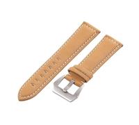 NVYRFS Vintage Soft Leather Watchband 18/20/22/24mm Rough Style Men Casual Watch Straps Stainless Steel Buckle(Yellow,18mm)